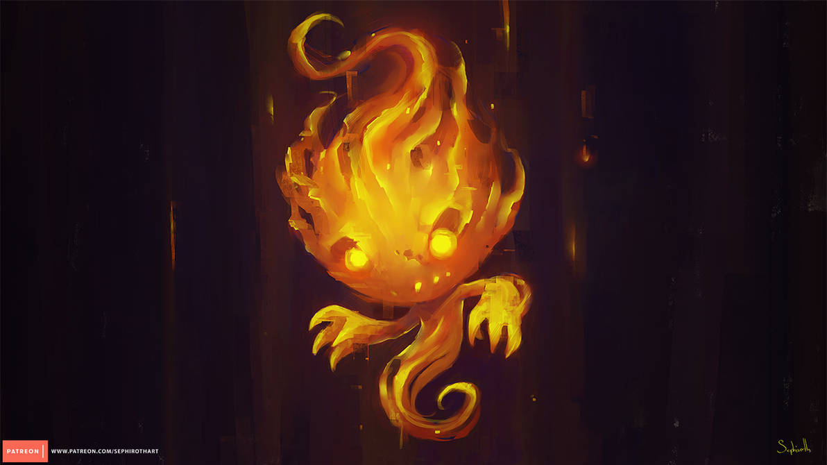 Дух из волшебной лампы. Элементаль огня. Огненная саламандра дух огня. Огненный Элементаль саламандра. Маленький Огненный Элементаль.