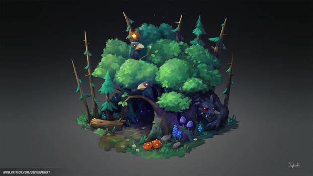 Isometric Dark Forest