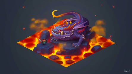 Isometric Lava Dragon +Video