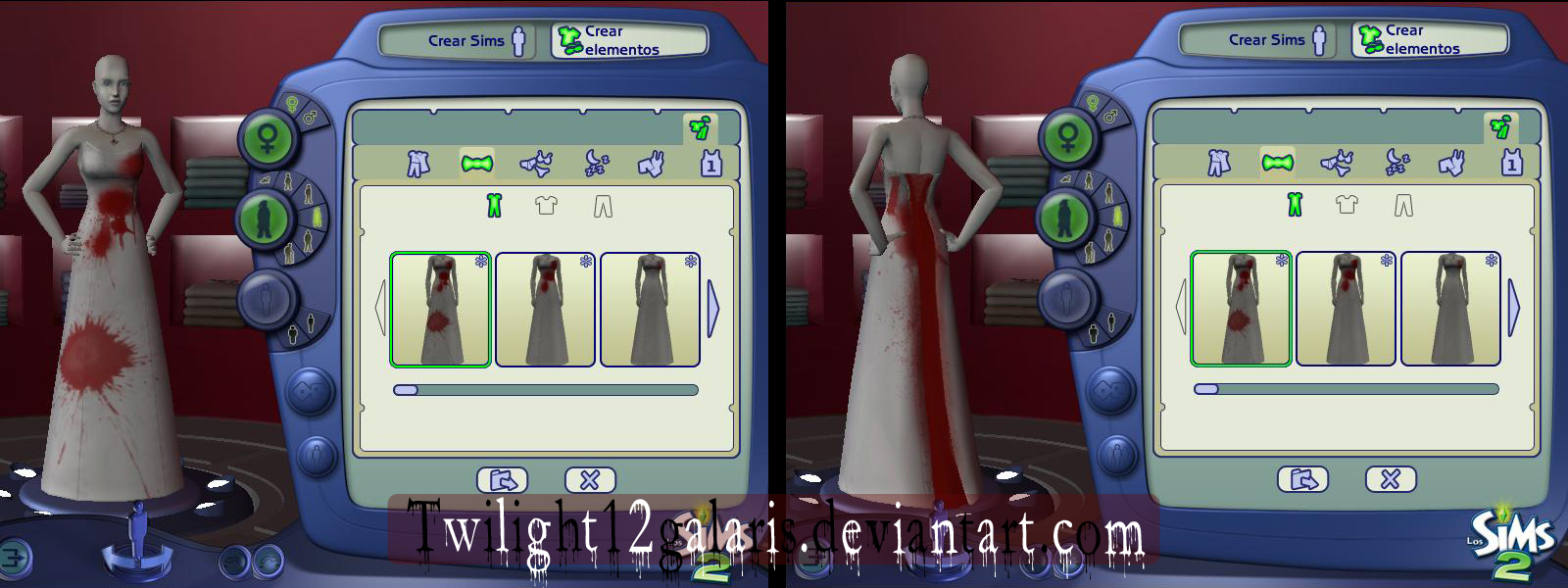 Sims 2 killer bride design