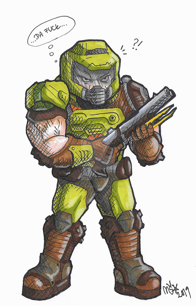 Cute little Doomguy by LessaDeSaline on DeviantArt
