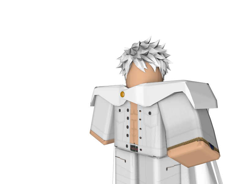 3d render of a roblox character in a white dress