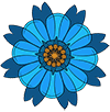 Blue Flower Icon
