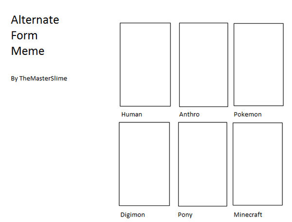 Simple Form Meme Alternate form meme by Baumbs on DeviantArt