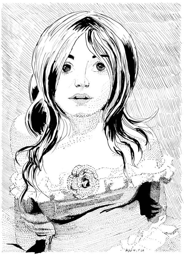 17APR11 Pen and Ink Portrait