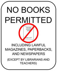 Hostile Anti Book Sign