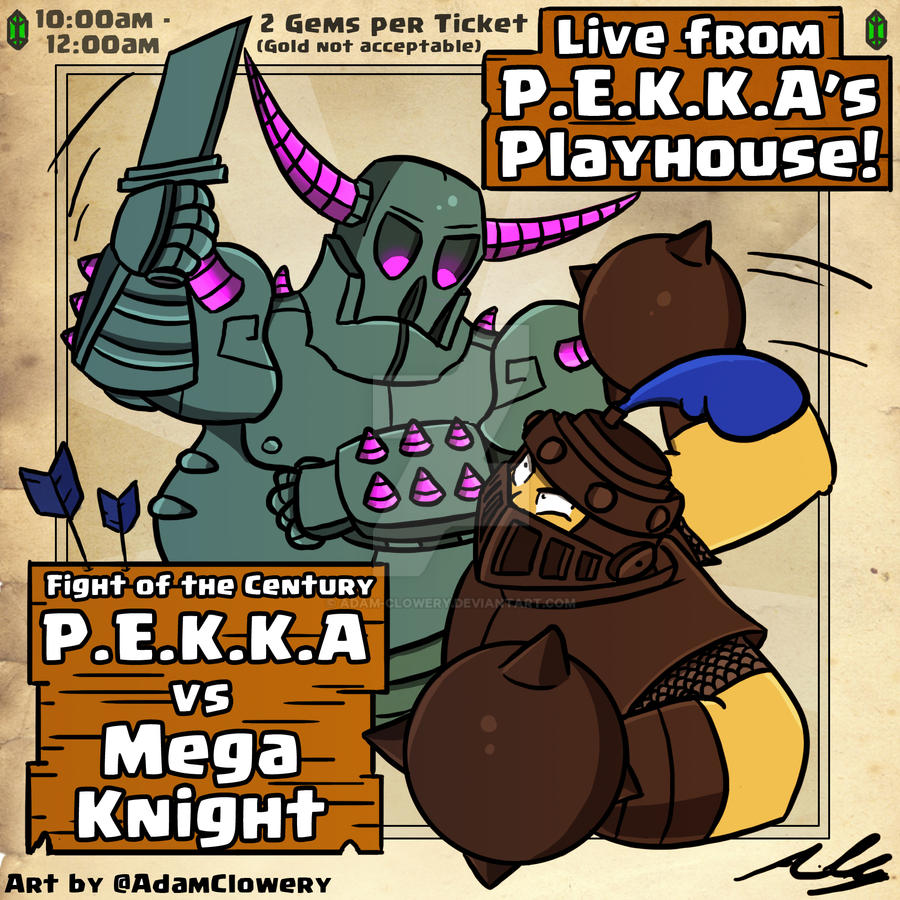 P.E.K.K.A vs Mega Knight by AdamClowery on DeviantArt
