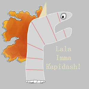 day 18 Rapidash sock puppet