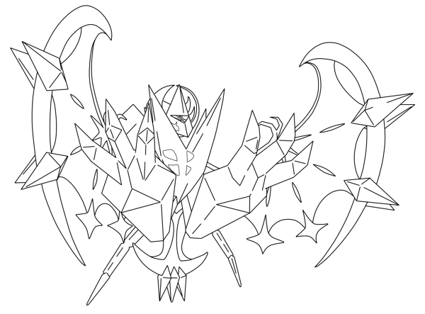 F2U Lineart - 800 Necrozma (Dawn Wings Form) by Pokemon-Lines ...