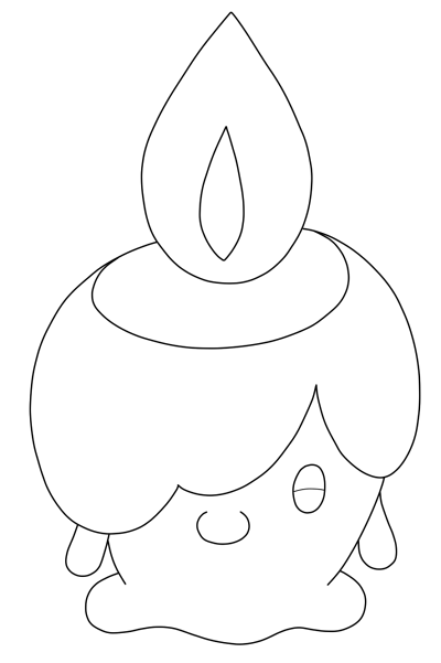 F2U Lineart - 607 Litwick by Pokemon-Lines on DeviantArt