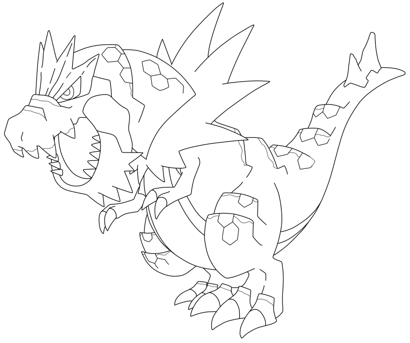 Pokemon 697 F2U Lineart - 697 Tyrantrum by Pokemon-Lines on DeviantArt