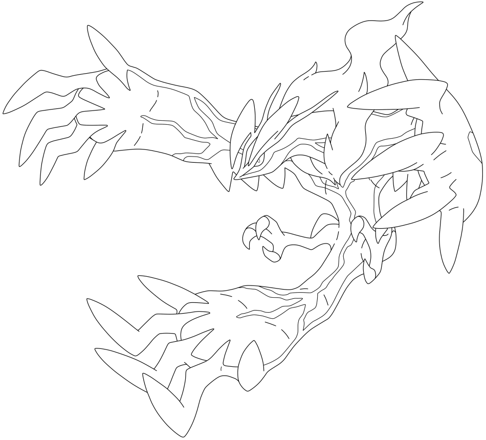 F2U Lineart - 717 Yveltal by Pokemon-Lines on DeviantArt