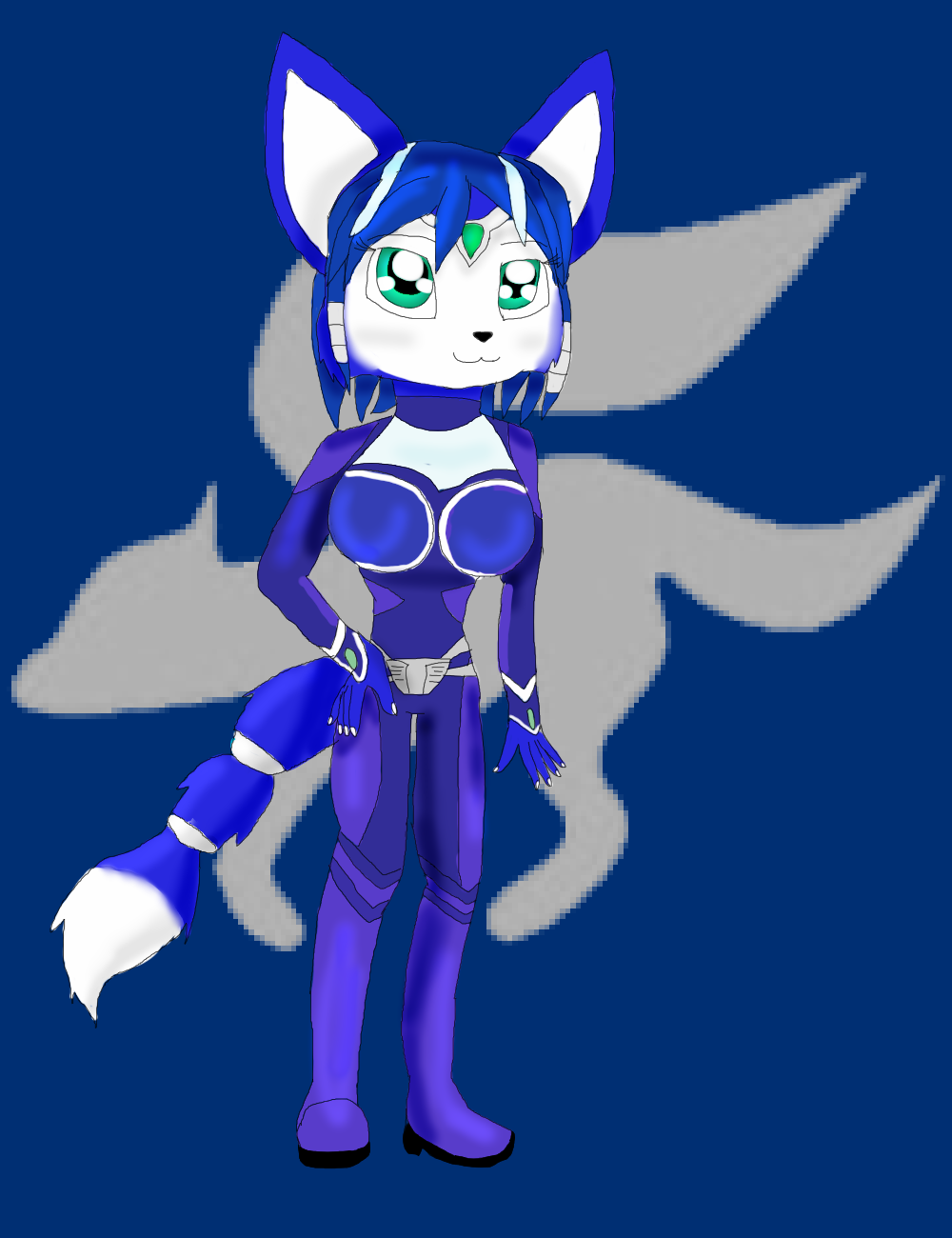 Krystal in her Star Fox Assault Suit