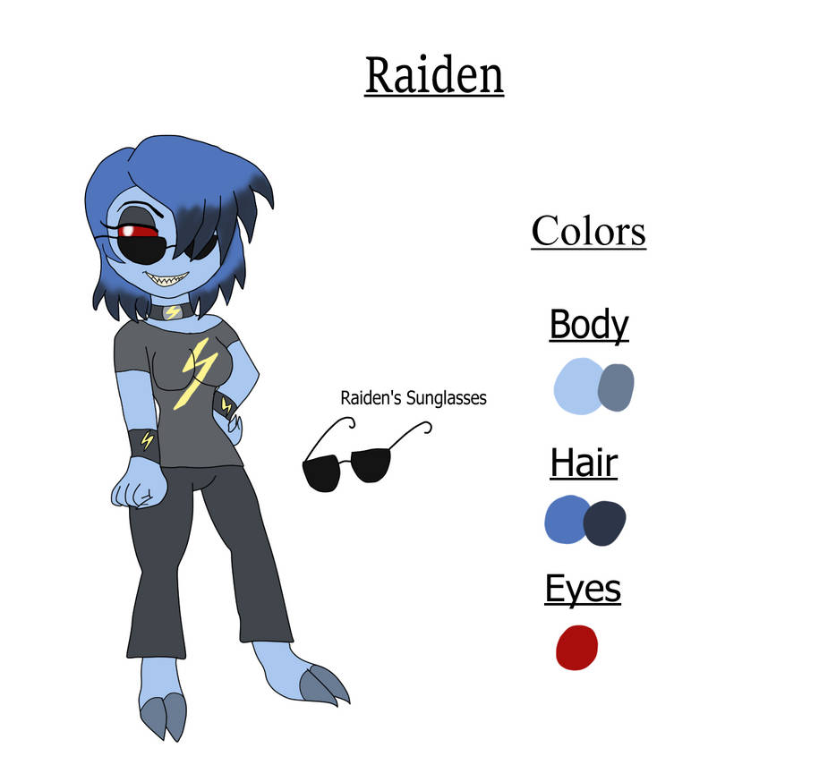 Raiden Reference Sheet by KendraEevee on DeviantArt