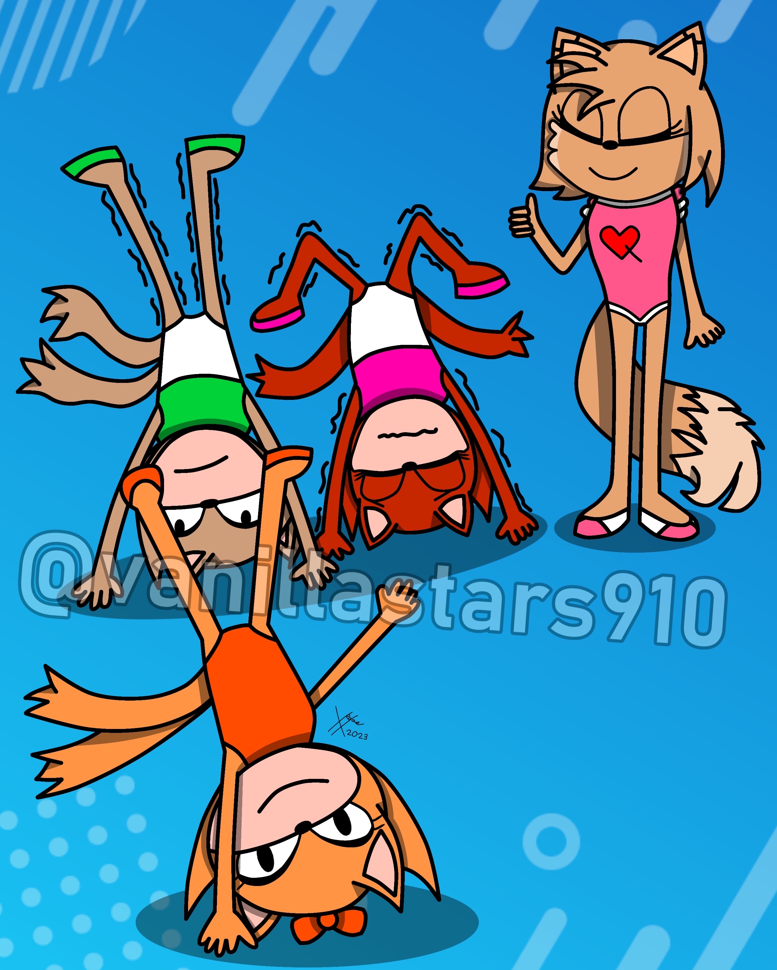 Triplets Deviantart Handstanding Triplets by RRainbow37 on DeviantArt