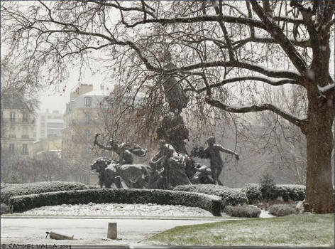Paris under snow