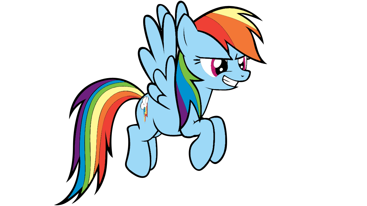 Grinning Rainbow Dash