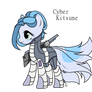 cyborg kitsunepony