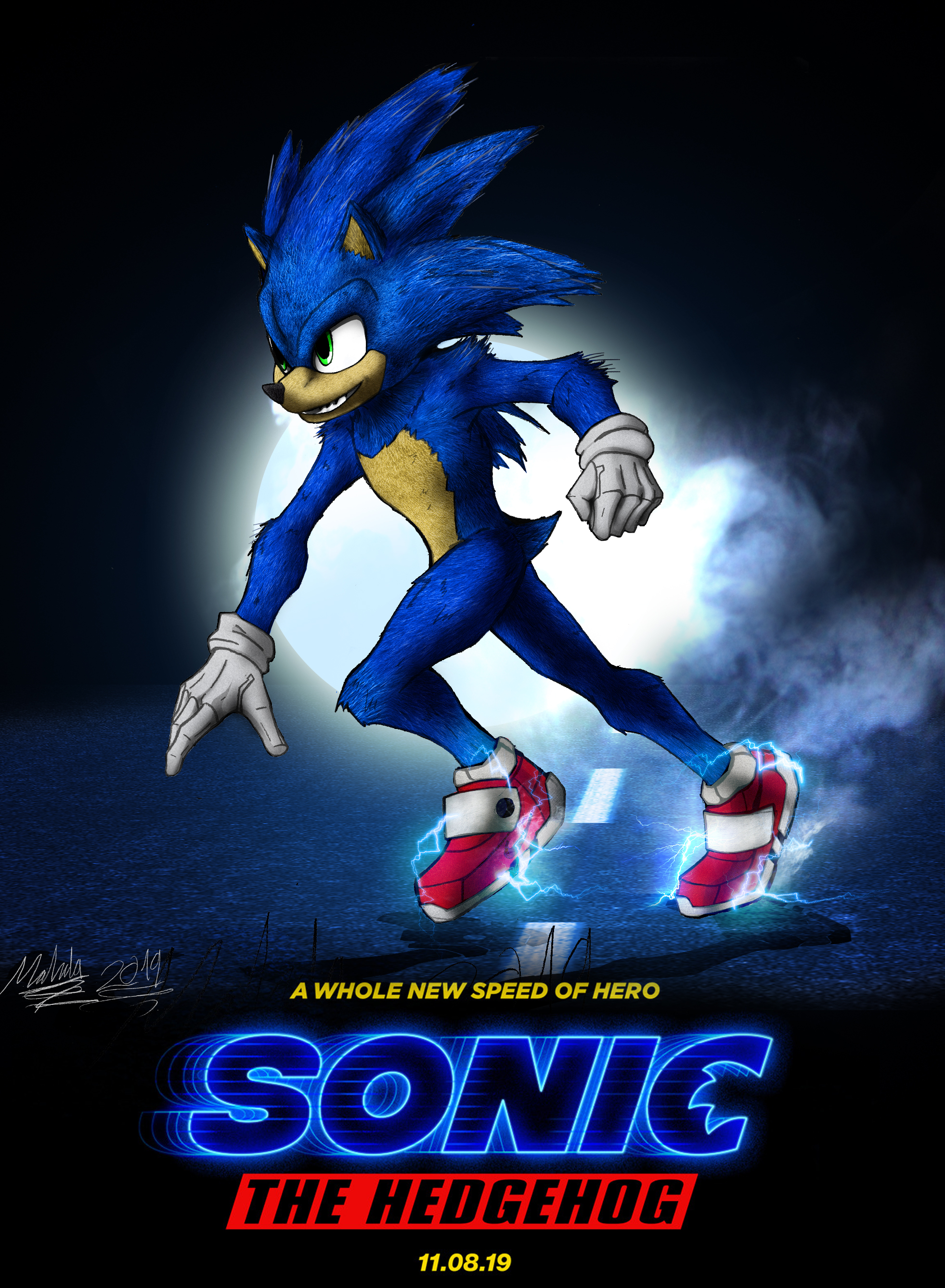 Sonic the Hedgehog Movie - Poster by RealSonicSpeed on DeviantArt