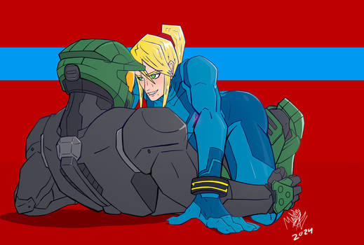 Samus x John 117(Master chief)