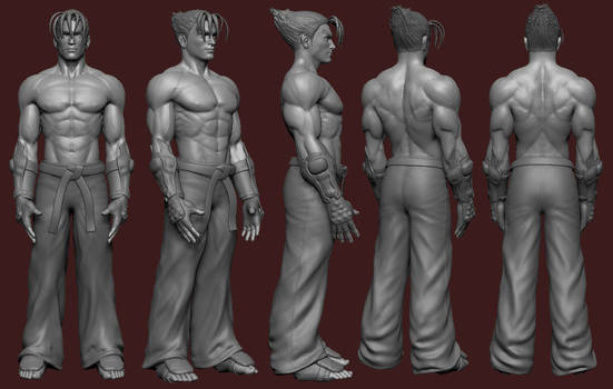 Jin Kazama 3d sketch