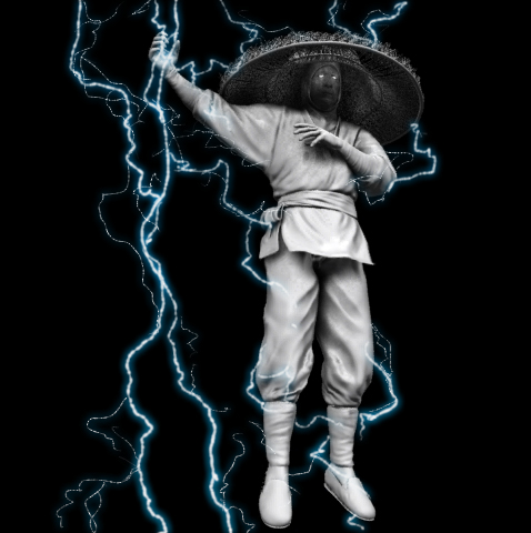 Raiden test render with lightning