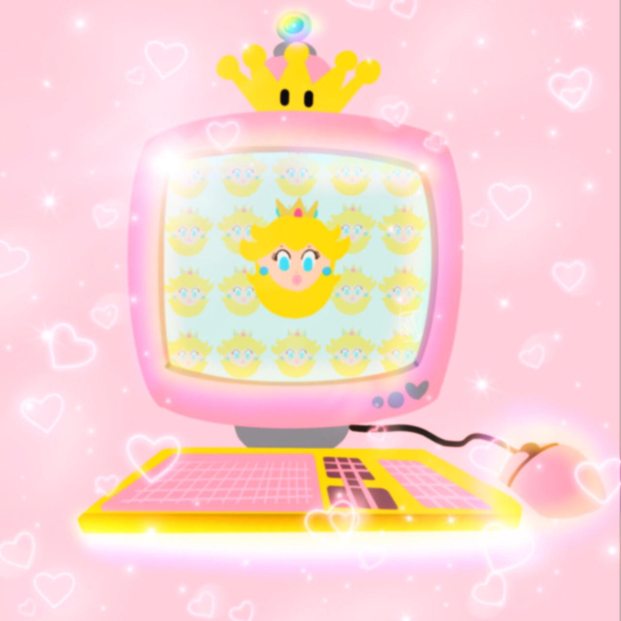 Peach Computer Princess peach computer by androidinfinite on DeviantArt