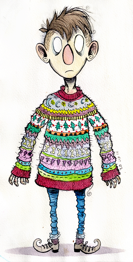 ugly sweater hispter