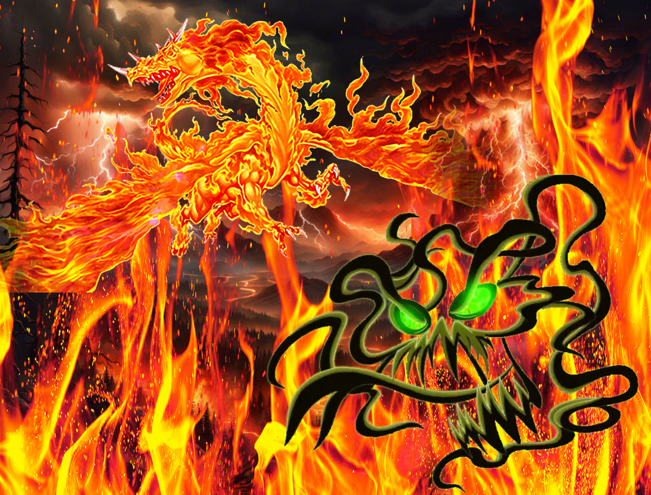 Deviantart Evil Entity Divine Dragon Vs Evil Entity by chann1 on DeviantArt