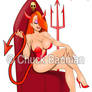 Jessica Rabbit Sexy Devil Pin-Up