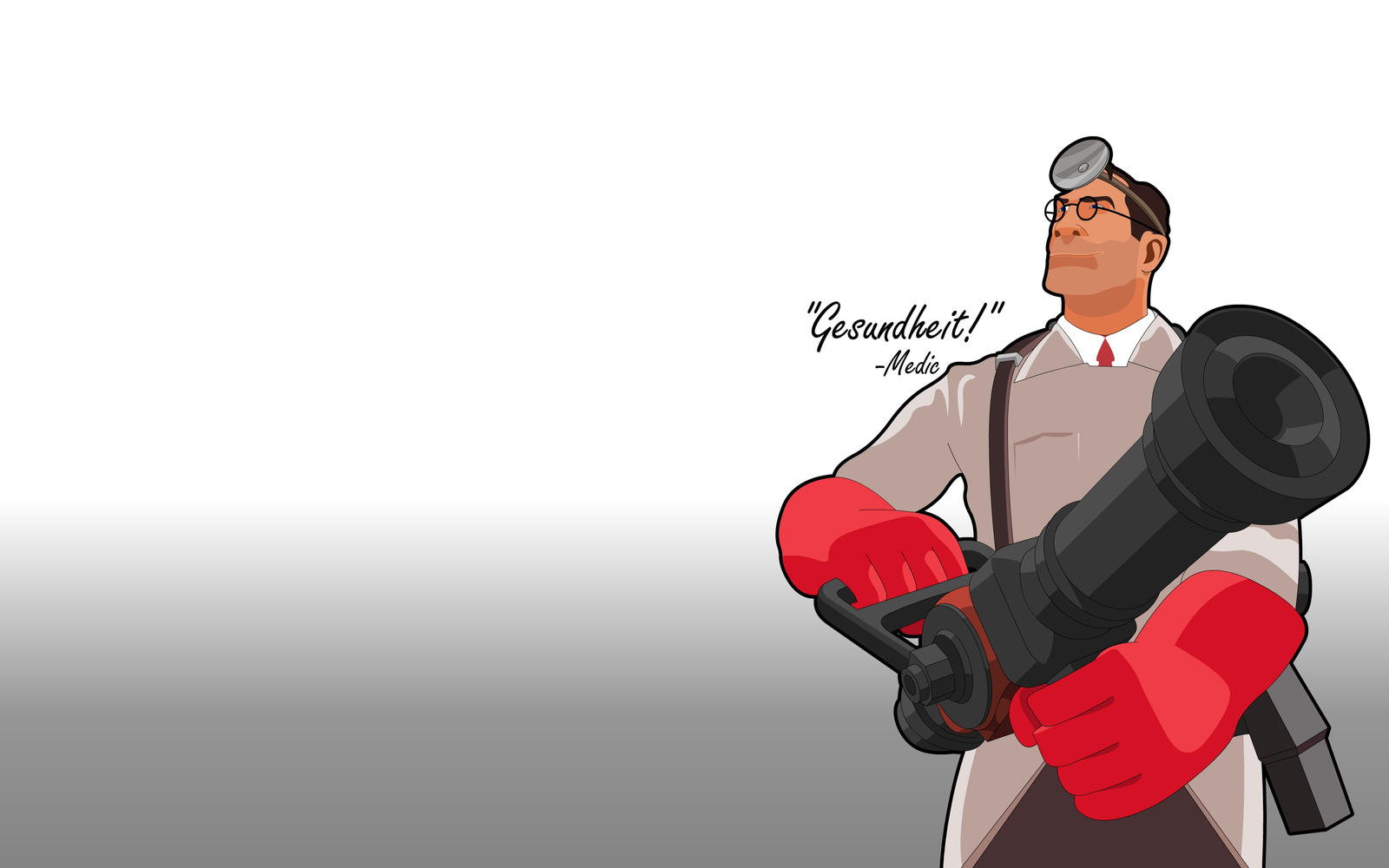 Tf2 Medic Wallpaper Gray