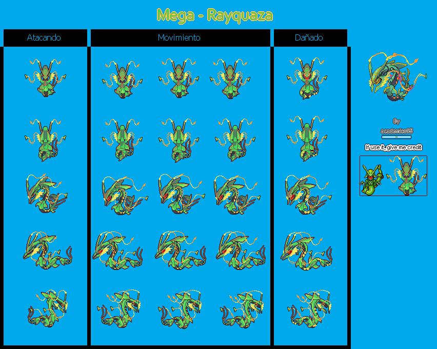 Rayquaza sprites gallery