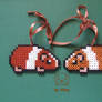 Hama bead guinea pig Xmas tree ornaments (on Etsy)