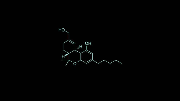 THC Molecular Model wallpaper 1920x1024