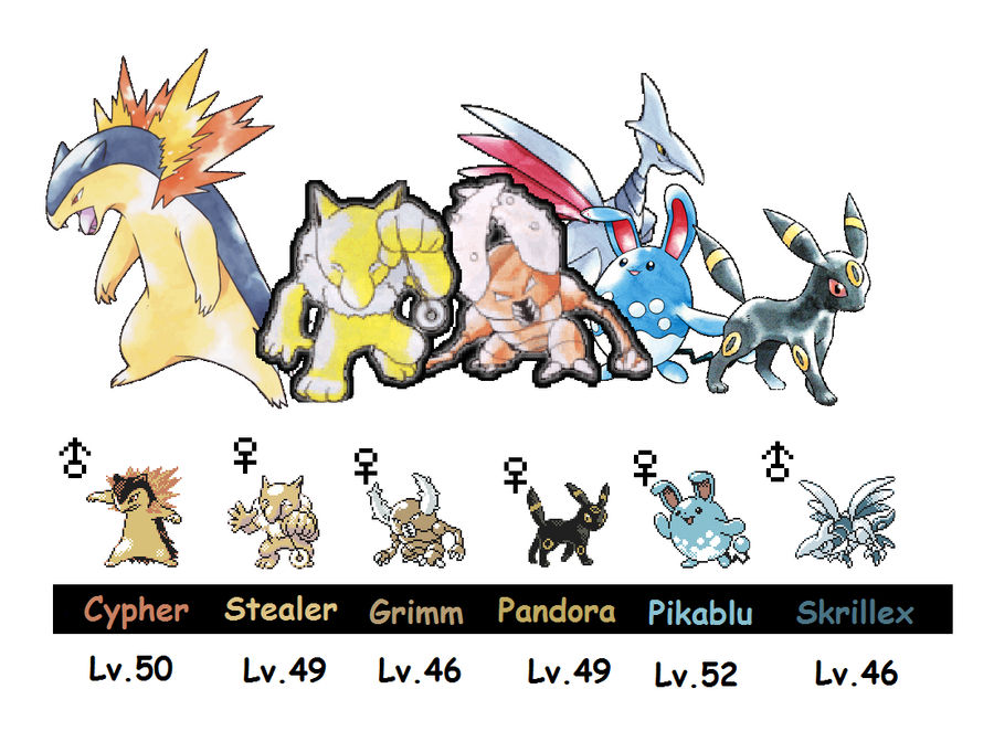 Pokemon Silver Team by AncientSun1219 on DeviantArt