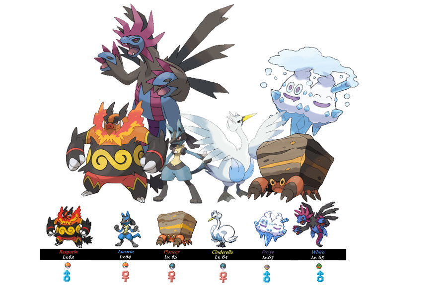 Pokemon Black 2 Team by AncientSun1219 on DeviantArt