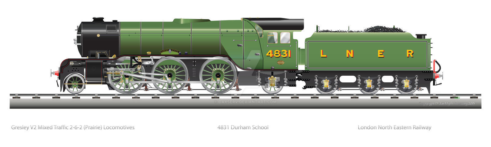 4831 LNER Durham School V2 