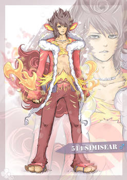 [gijinka] Flame the Simisear (male)