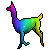 Free Rainbow Llama Icon