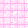 Simple Pink Social Media Buttons