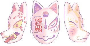 [$] Touko's Fox Masks [NF2U] by King-Lulu-Deer