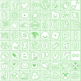 Simple Green Social Media Buttons