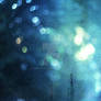 Blue Bokeh window texture stock