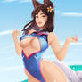 Beach Queen  Ahri( DVA cosplay). (vol.8)