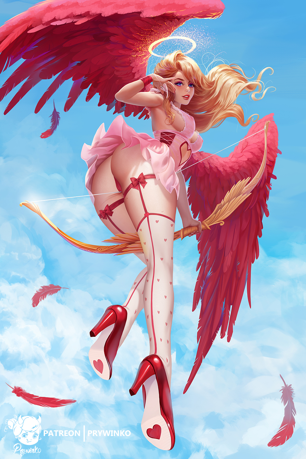 #sexy. #love. #girl. #cute. #angel. #fantasy. #art. #cupid. 