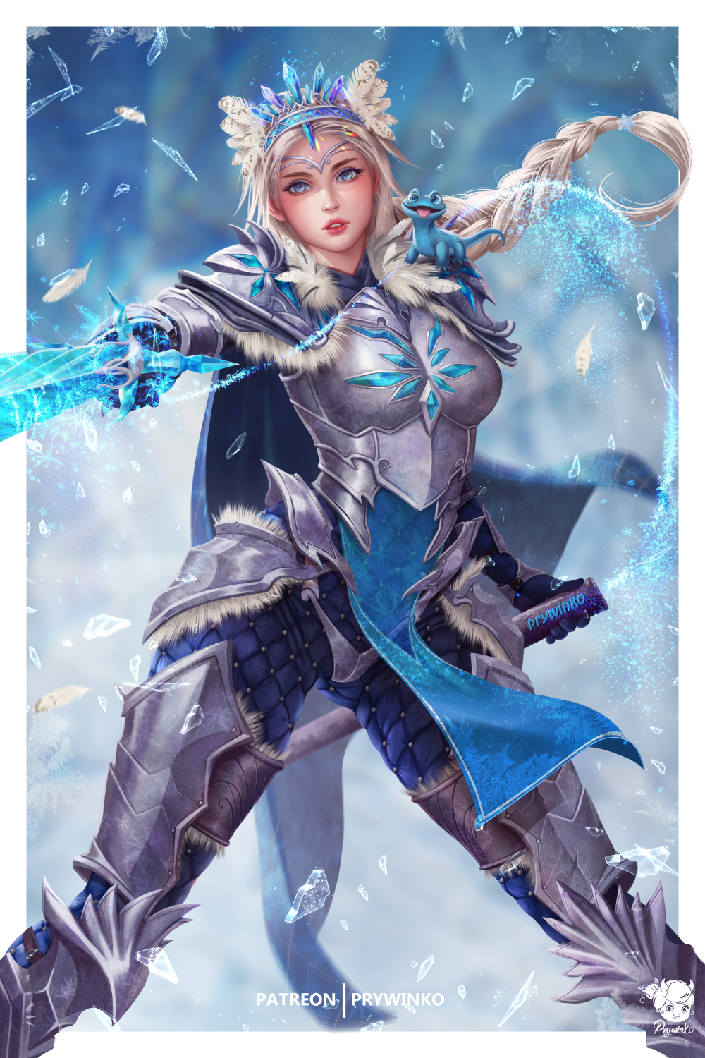 Knight Of The Frozen Flower Frozen Knight Elsa by Prywinko on DeviantArt