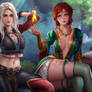 Wallpaper: Ciri,Yen,Triss