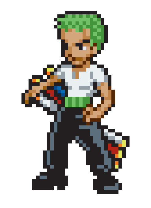 Zoro Pixel Art by TaylorMalerei on DeviantArt