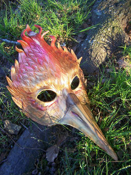 Flaming Mockingjay Leather Mask