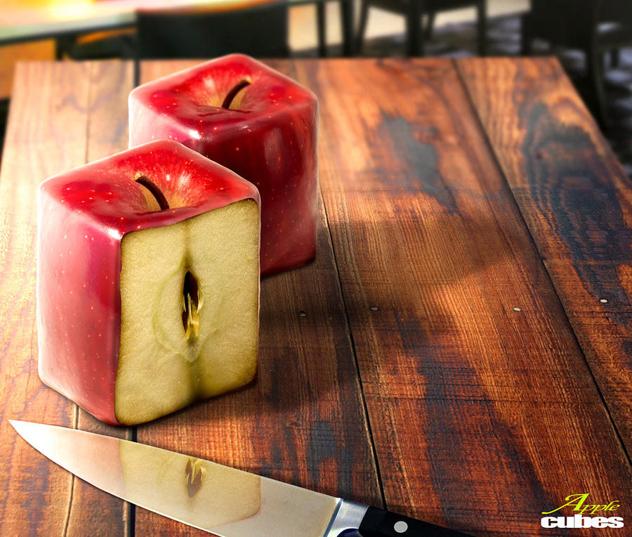 Apple cubes by hussain1